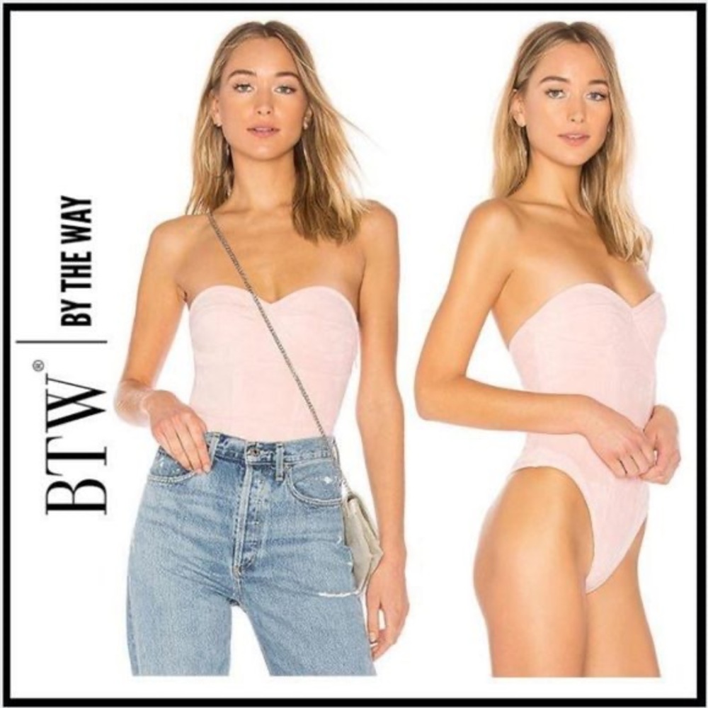 By The Way Corset Body Suit in pink 💕
